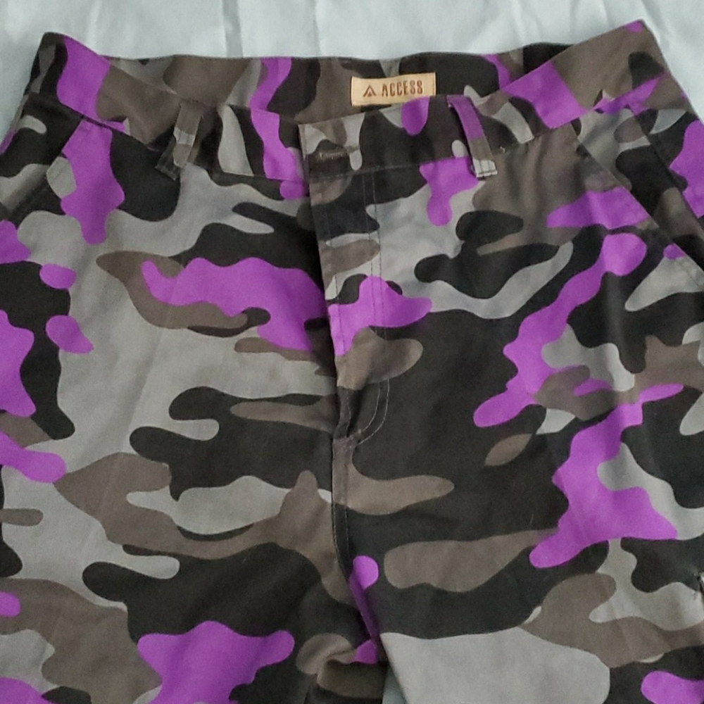 Purple camo shorts